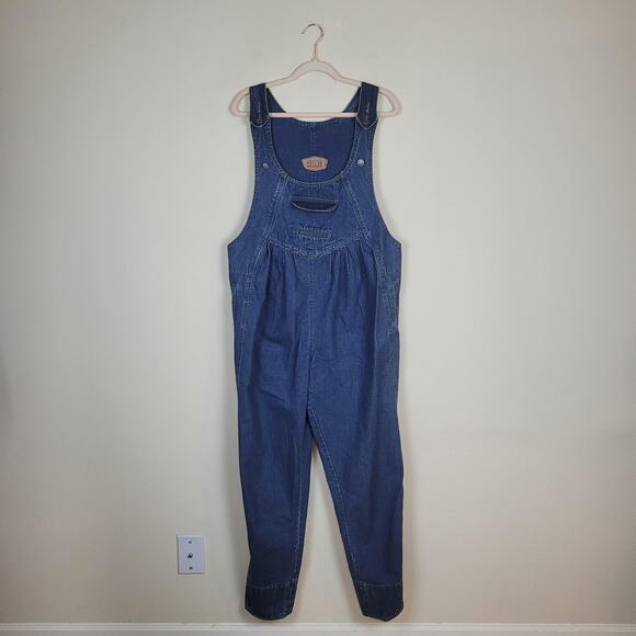 Vintage Dallas Jeans Overalls XS Blue Denim Bib Jumpsuit Medium Wash Western 70s - Picture 1 of 10